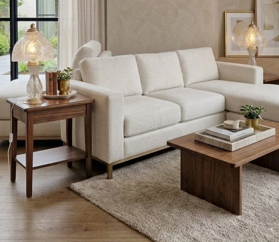 Image 1 of Paire de lampes de table en cristal taillé et laiton doré - Production européenne 1950