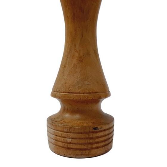 Image 1 of Vintage gedraaide houten kandelaar