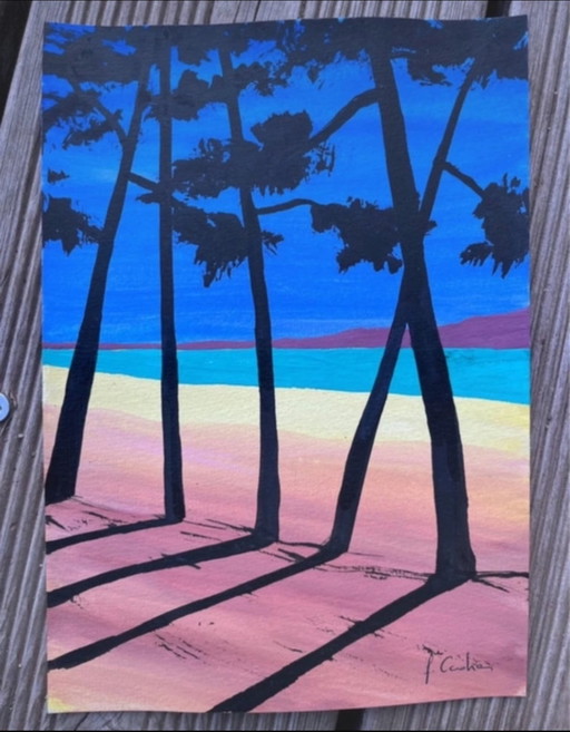 Esquisse gouache 21x15cm