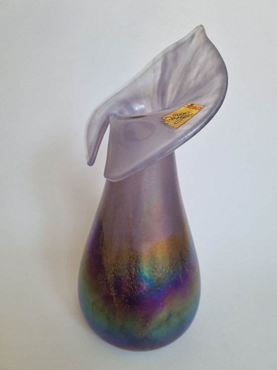 Image 1 of Exquisite JOSKA Studio-Design glass vase – iridescent – ​​29 cm