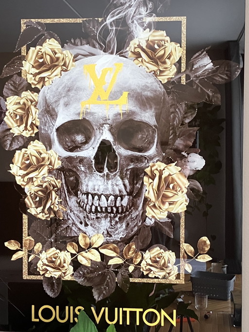 Œuvre d'art sur verre