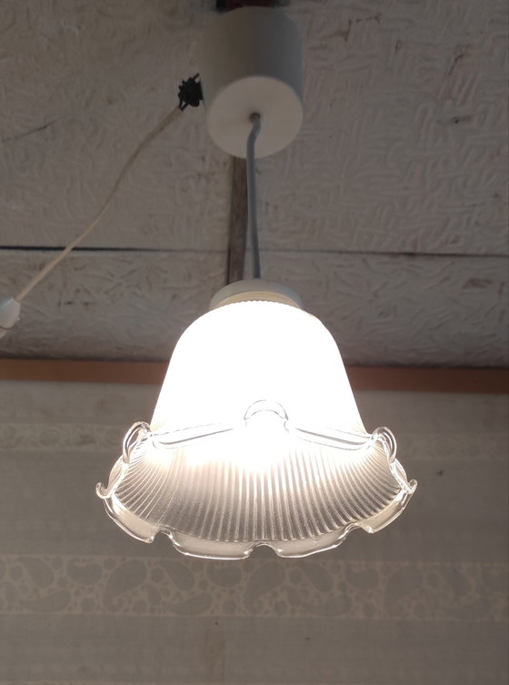 Image 1 of Art Deco style portable glass lamp - mid-20th century