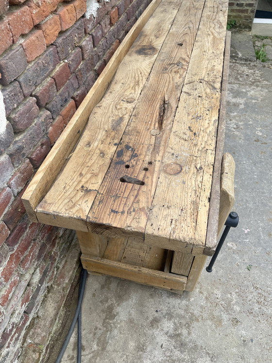 Image 1 of Alte große Schreinerwerkbank