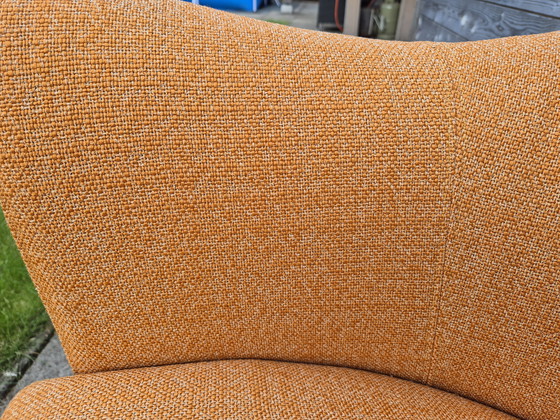 Image 1 of 2 Leolux Shaman armchairs blended orange fabric