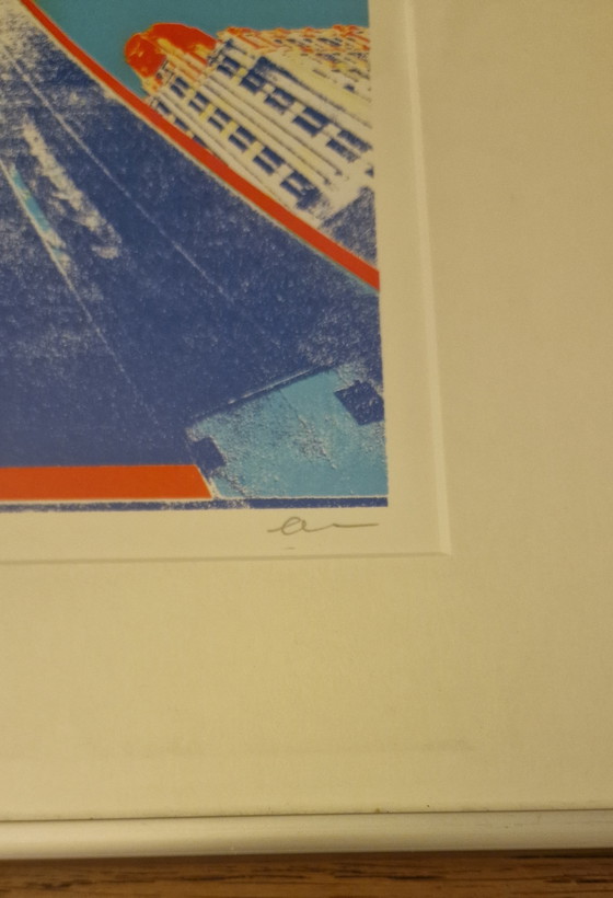 Image 1 of Henk van der Vet - 4 passepartout di New York incorniciati