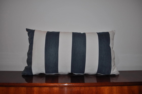 Vintage Striped Cushions, Set of 2 – Pillows, Cotton, Rustic (photo 3 of 6)