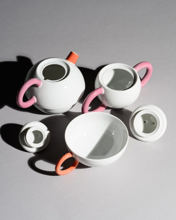 Image 1 of Matteo Thun “Tea for One” Porcelain Full Set Arzberg Postmodern Design Memphis