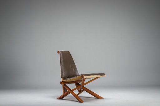 Franse S46 Dromadaire stoel door Pierre Chapo voor Ebenisterie Seltz, 1970