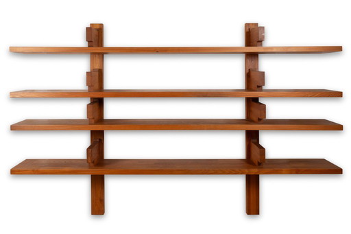 Pierre Chapo. B17C" bookcase in elm. 1970s.