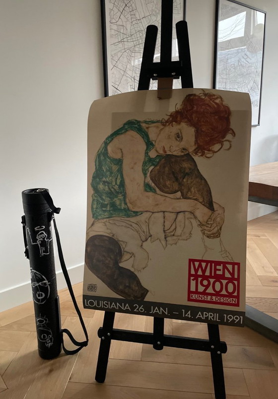 Image 1 of Egon Schiele  (1890-1918), Siddende Kvinde ( Kunstnerens Kone), 1971, Nationalgalleriet, Prag, Vienna 1900- Art And Desig Egon .