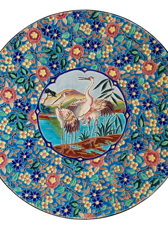 Image 1 of Grote Longwy emaille wandplaat