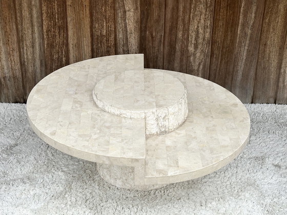 Image 1 of Tavolino da caffè vintage in pietra mactanstone, anni '80