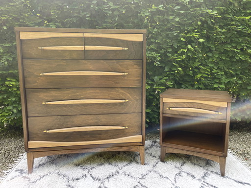 Kroehler Tallboy + comodino