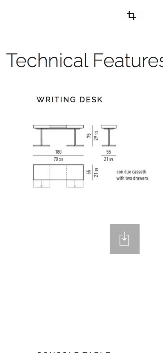 Image 1 of Escritorio Minotti Close original