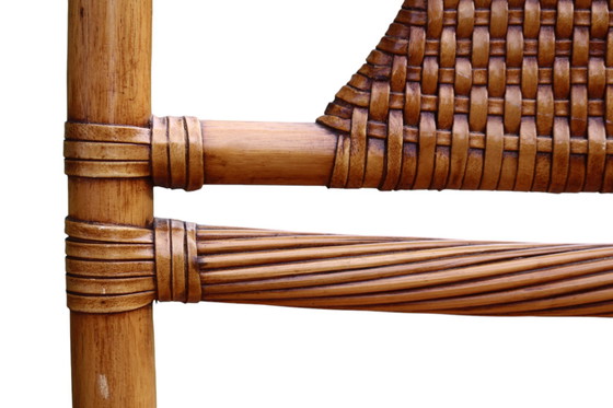 Image 1 of 6 sedie da pranzo in bambù