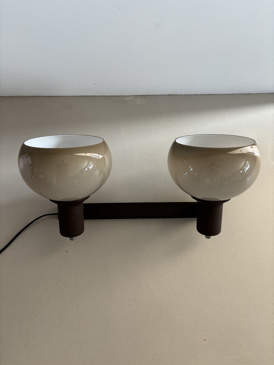 Image 1 of Rara lampada da parete a doppio globo retrò Herda anni '70