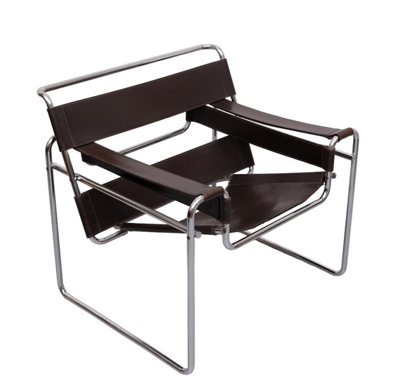 Fauteuil Wassily B3 marron foncé de Marcel Breuer pour Gavina, années 1960 – Leather, Bauhaus (photo 11 of 40)