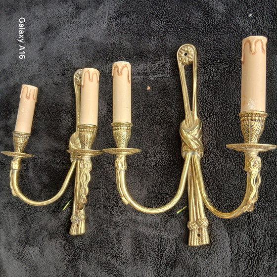 Image 1 of 2 Appliques Style Louis 16, Bronze . Nœuds 