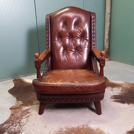 Image 1 of Poltrona da biblioteca particolarmente bella con borchie