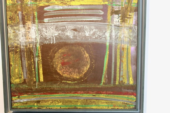 Conjunto de Pinturas Abstractas Escultóricas Chapadas en Cobre, Pinturas y dibujos, Amarillo (foto 8 de 10)