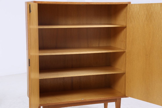 Image 1 of Hellerau linen cupboard 602/B from the 60s | Mid - Century closet storage cupboard vintage compartment cupboard 70s #06-36