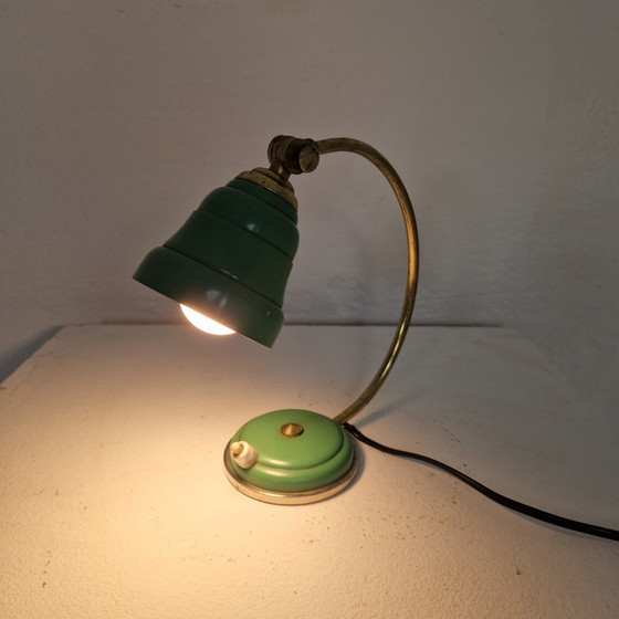 Fantastica lampada da scrivania o da comodino in stile vintage anni '60. – Lampade da tavolo, Metal, Brass (photo 5 of 5)
