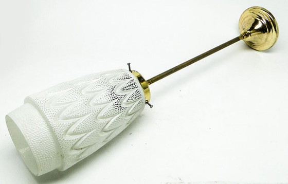 Postmodern Pendant Lamp From Polam, Poland, 1950s – Glass, Metal (photo 4 of 9)