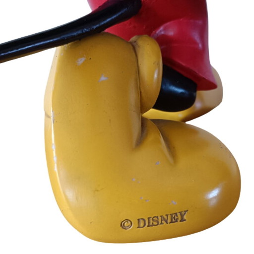  Escultura / Figura “Mickey Mouse A La Fuga”, Resina Y Epoxi, Vintage, Disney, 80’S - Reino Unido 