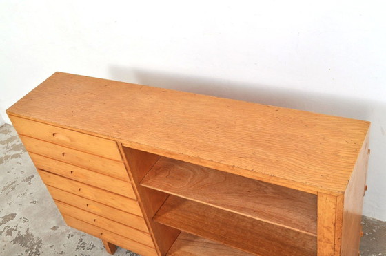 Image 1 of Vintage beukenhouten schoolkast / divider, jaren 50