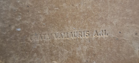 Image 1 of Specchio solare XXL 96cm! Firmato Chaty Vallauris convesso 29cm del 1960