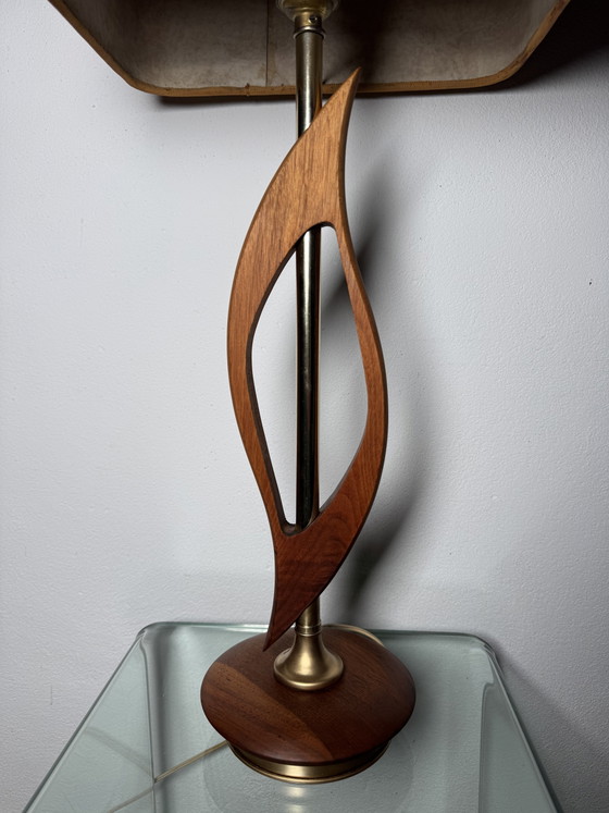 Lampe Style Scandinave Teck Et Liège Années 60 – Wood, Cork, 1960 (photo 2 of 15)
