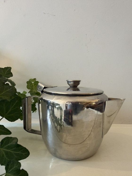 Image 1 of Chrome teapot from the 1970s