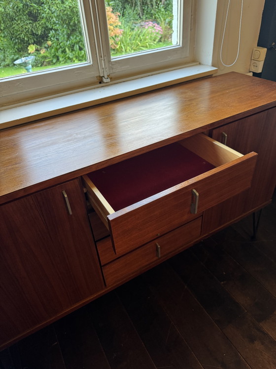 Vintage Teak Dressoir – Meubels, Metal, Textile (photo 7 of 7)