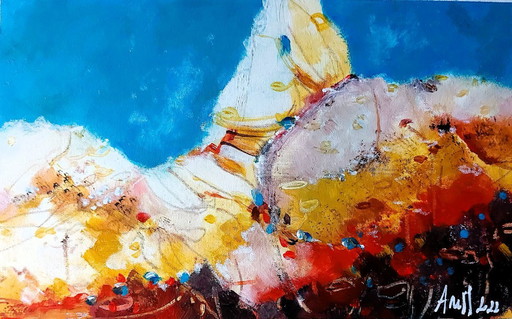 Acryl Mixed Media - Egg Yolk