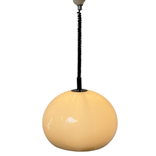 Vintage – Braunes/rauchfarbenes Acryl – Hängeanhänger inklusive Kordel – Niederländisches Design, futuristischer Stil – Groß