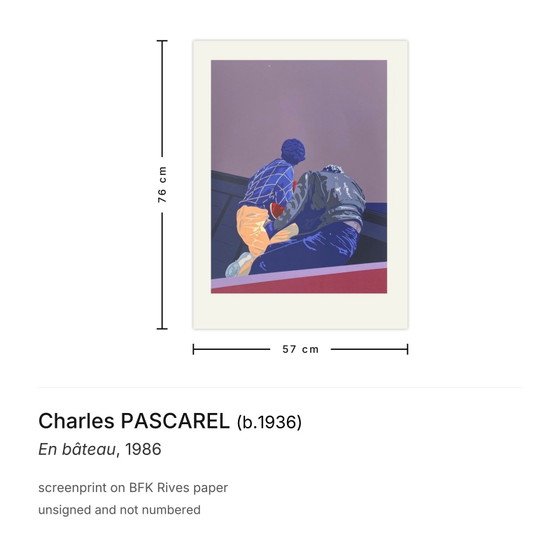 Image 1 of Charles PASCAREL En bâteau Siebdruck 1986