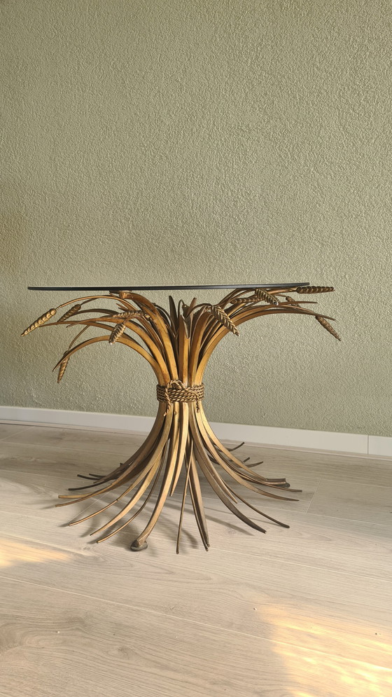 Image 1 of Iconic 'Sheaf of Wheat' Side Table in the Style of Coco Chanel / Maison Jansen