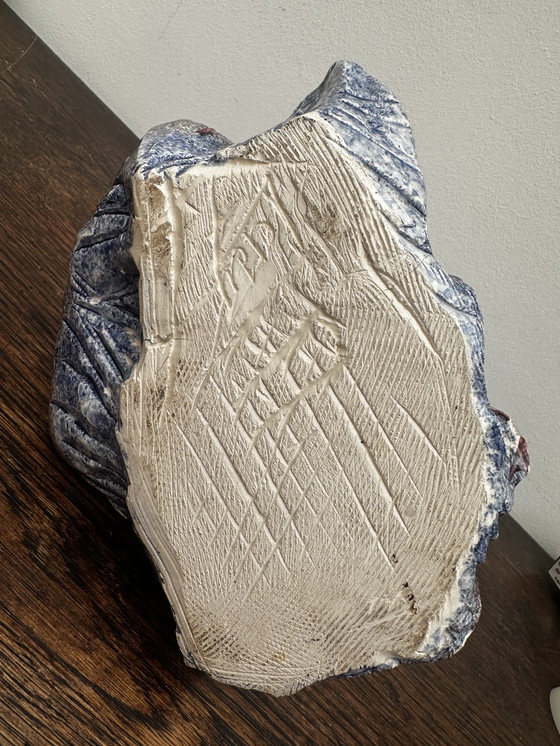 Image 1 of Organic Shaped Candle Holder - Signed Vintage Ceramic