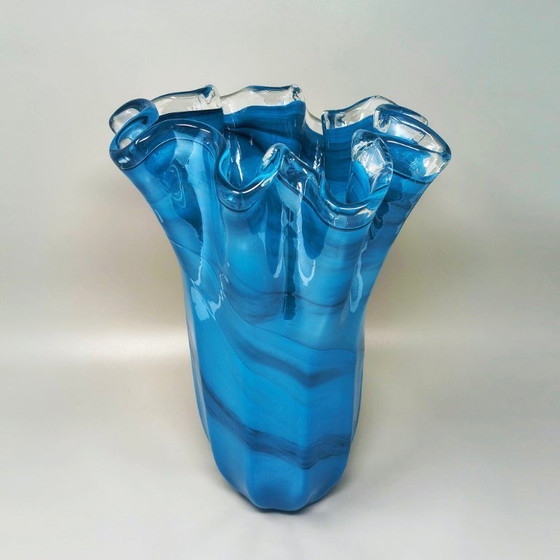 1970s Exquisite "Fazzoletto" Murano Glass Vase by Dogi, Italy – Vintage (photo 6 of 8)
