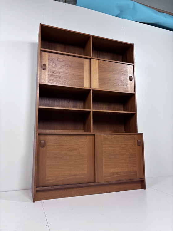 Image 1 of Vintage Domino Teak Highboard Boekenkast