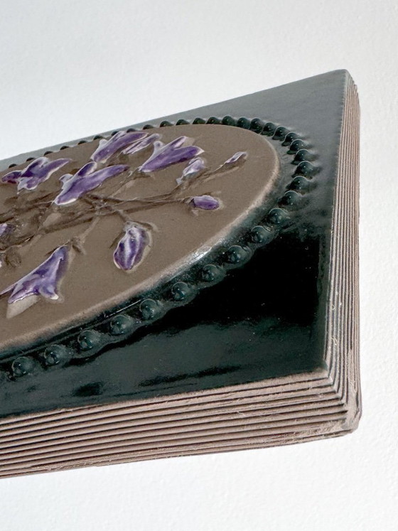 2x Jie Gantofta Ceramic Tiles With Flowers From Sweden – Wall decoration (photo 12 of 14)