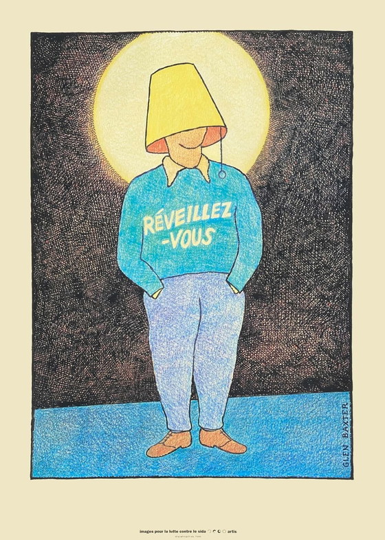 Image 1 of Glen BAXTER Réveillez-vous (sida) original poster 1993