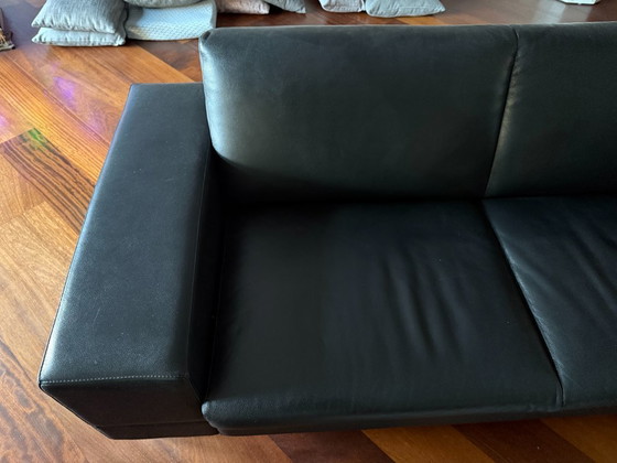Image 1 of Leolux Antipode sofa 2-seater black as new