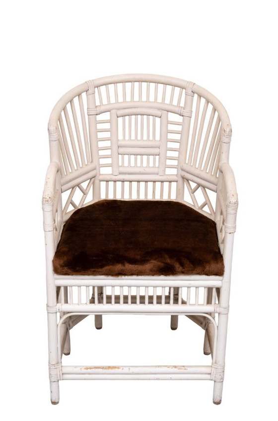 Set vintage Chippendale Brighton Pavilion rattan chair and table 1960s – Armchairs (photo 25 of 40)