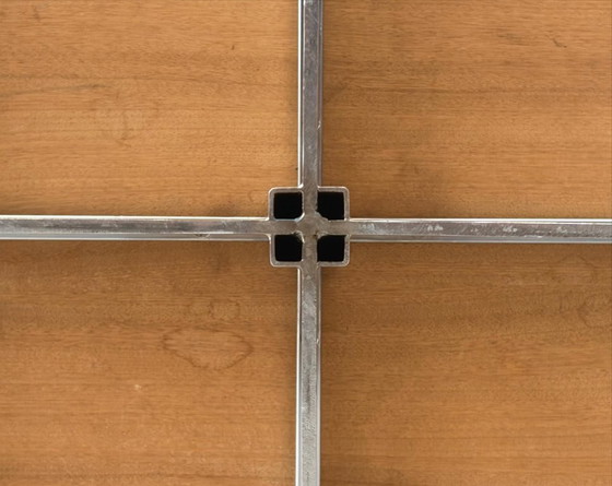 Image 1 of Bijzettafel met palissanderfineer en chromen frame, jaren 70