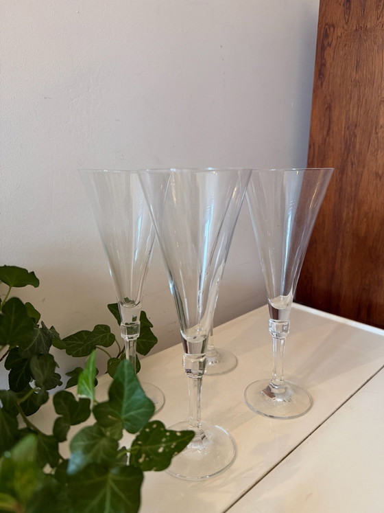 Flûtes à champagne Art Déco, Verres et carafes, Verre, Transparent (photo 2 sur 5)