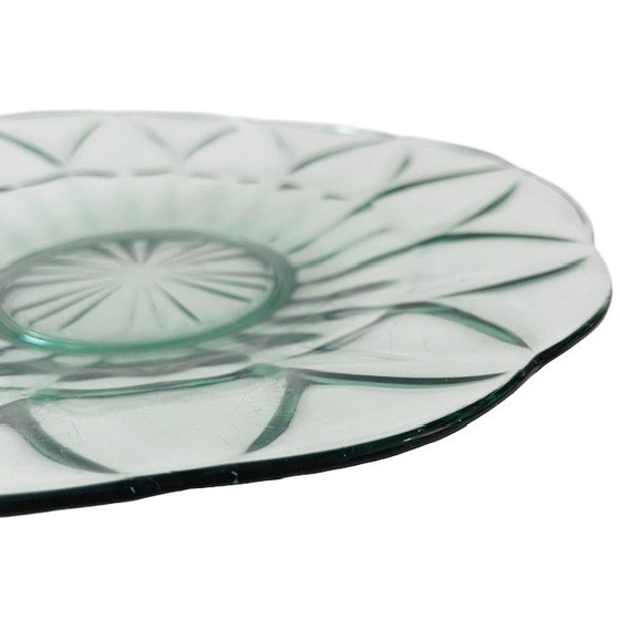 Image 1 of Cuenco Art Decó vidrio verde menta años 1930