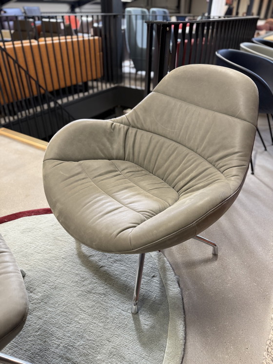 Image 1 of Design on Stock Nylo Armchair with Hocker Loxton Glacier leather
