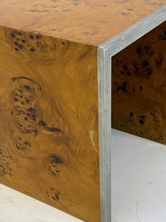 Image 1 of Set of three Tommaso Barbi mid-century modern root wood side tables