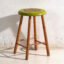 Antique wooden stool with round seat – Central Europe, circa 1950 – Rustic (photo 10 of 30)